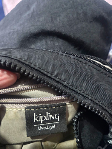 Kipling live light black - black, nylon