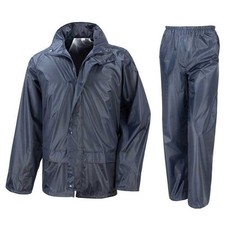Blue Waterproof Rain Suit Jacket + Over Trousers 2XL Size 2-Piece Set - 5212