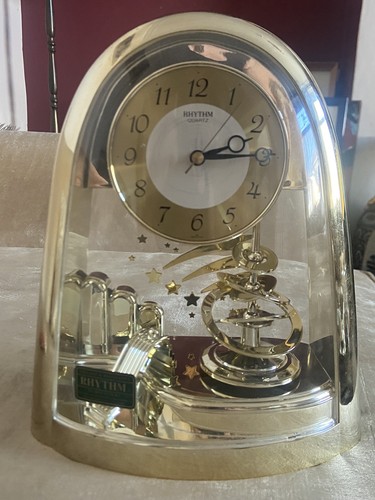 Rhythm mantel clock - mantel, gold