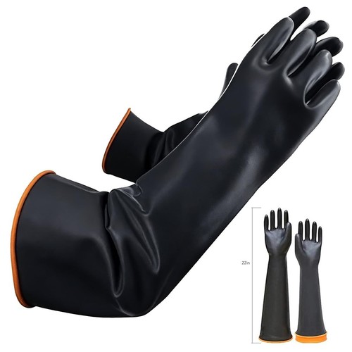 Long rubber gloves - 22",