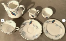 Rare Antique 1920 Rd:679832 Royal Doulton H1167 “Kingfisher” Part Tea Set