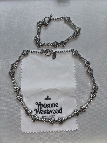 Set choker bracelet bones - choker,