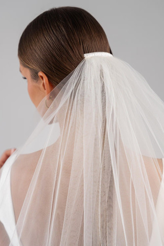 Short wedding veil ivory - |,