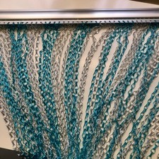 W90x L195 cm Door Fly Chain Screen Aluminium Curtain Metal Insects L