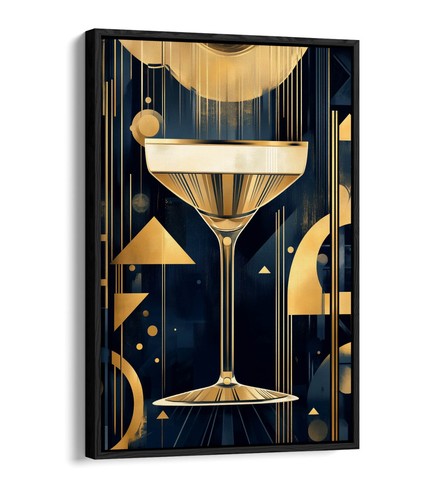 Art deco martini - art, glass