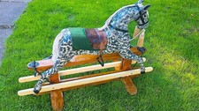 Dapple Grey Unique One Off Handmade Rocking Horse 50yrs Old Vintage Wooden Toy