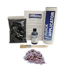 Flocking Kit Platinum Grey Small -Dashboard Flock Adhesive Applicator - Craft
