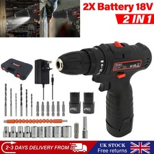18V Cordless Drill + 2 Battery