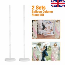 2Sets Balloon Arch Set Column Stand Base Frame Kit Wedding Birthday Party Decor
