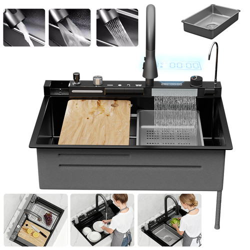 Led inset kitchen sink set - kitchen,