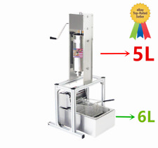 ✅5L Commercial Electric Vertical Spanish Donut Churros Fryer Maker Machine 220V