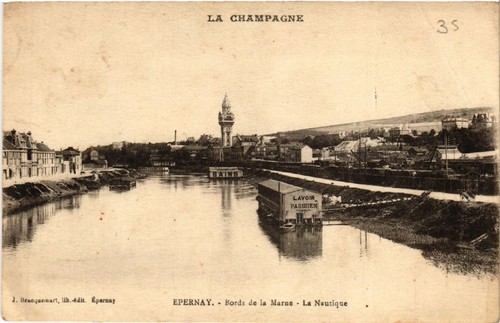 Old postcard epernay bords - old,
