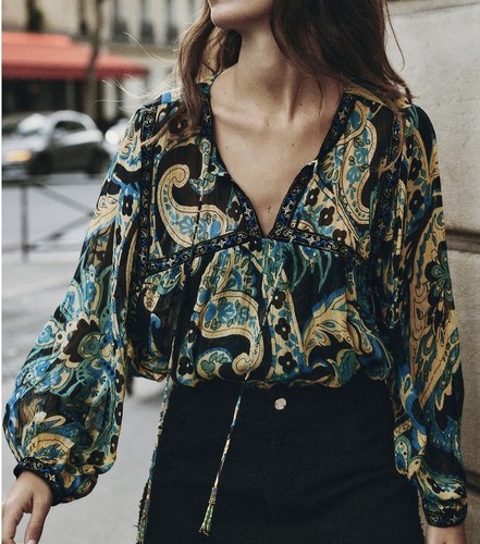 Zara paisley floral printed - floral,