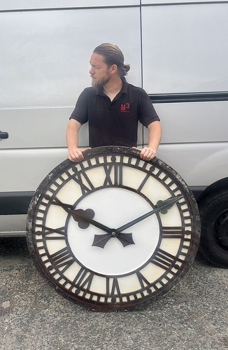 Turret clock cast iron - clock,