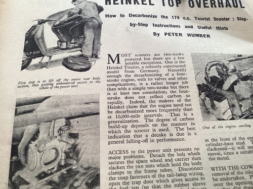 Heinkel tourist scooter top - tourist,