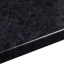 Midnight Granite effect Kitchen Worktop 40mm,  3m X 600mm X 38mm CURVED EDGE