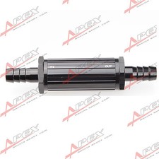 9mm Black Anodised Billet Magnetic Fuel Filter 30 Micron Black