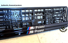 2x car number plate frame holder gel dome Beemer Motorsport Power  *AUTHENTIC*