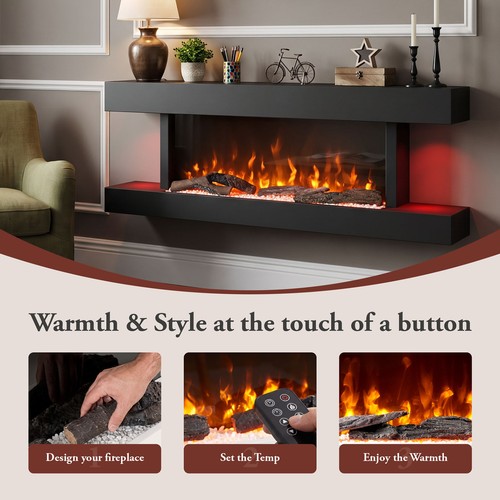 Electric fireplace wall - electric,
