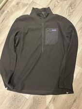 Men’s Patagonia R1 Air Zip Neck Half Zip Fleece Black Size Large