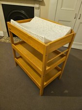 Wooden baby changer with mat