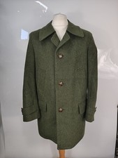 Lord Tiroler Loden Men's Vintage Green Wool Overcoat Size 38R UK