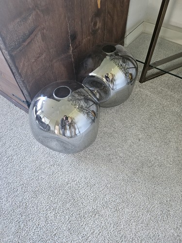 Glass lamp shade pair - lamp,