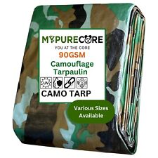 Heavy-Duty Tarpaulin Waterproof Tarp Camouflage Cover Camping Ground Sheet Camo