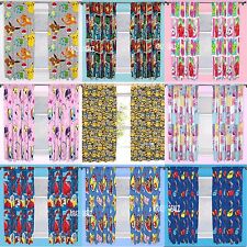 Official Licensed Character Pleated Curtains 54" or 72" Drop Kids Boys Girls 