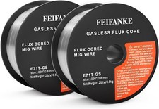Flux Core MIG Welding Wire 0.8/0.9/1.0MM E71T-GS Mild Steel Gasless 1KG ×2 Packs