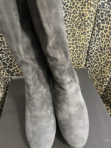 Suede long boot - boot, pied