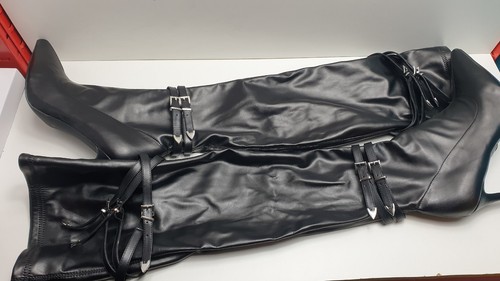 Thigh high boots black eu45 - thigh,