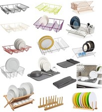 DISH CUTLERY CUP DRAINER RACK DRIP TRAY MAT KITCHEN PLATES HOLDER UTENSIL DRYER 