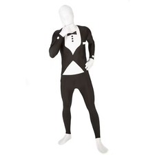 Adult Tuxedo Morphsuit M - XXL Men`s Halloween Skin Suit Fancy Dress Costume