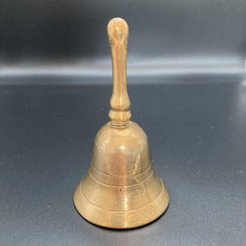Vintage brass hand held bell - vintage,
