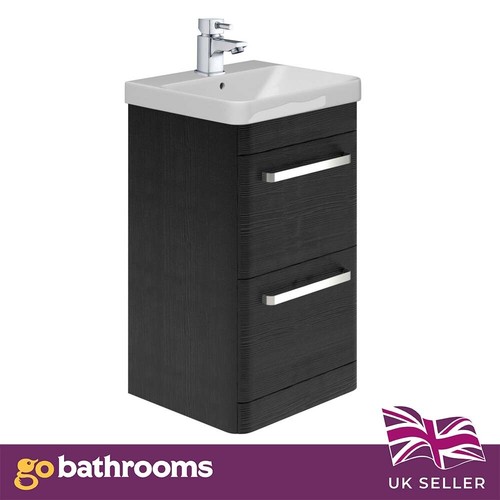 50cm black bathroom - bathroom, vanity
