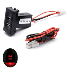 For VW T4 Transporter Oem Style Dual USB Charger Dash Blank Switch Twin UK
