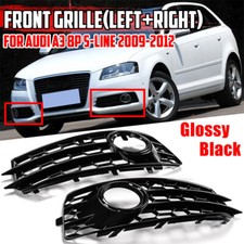 HONEYCOMB Front Fog Light Grill Grille Cover For Audi A3 8P S-Line 09-12 UK 🚚📦