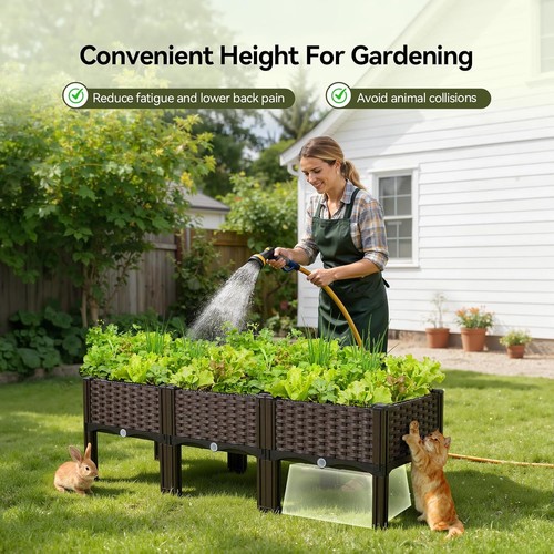 Large raised garden bed - garden,