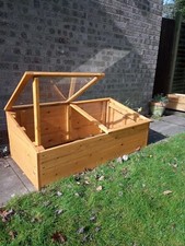 Large Wooden Cold Frame 120cm x 60cm - Swedish Redwood - strong and sturdy