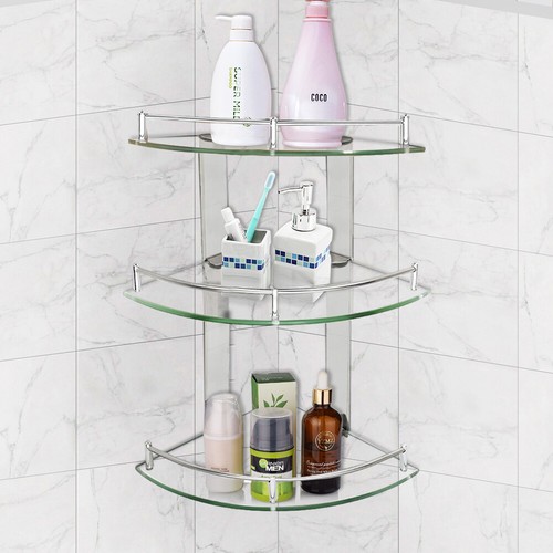 Bathroom corner shelf glass - bathroom,