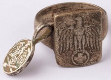 German medicine WW2 red cross Ring war period WWII Signet Pendant set Germany
