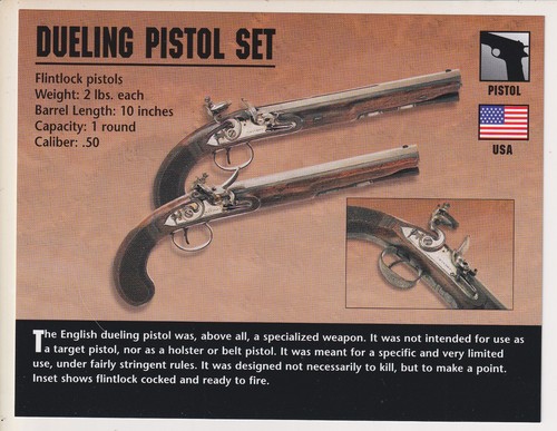 Dueling pistols flintlock - dueling, guns