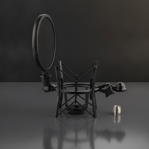 Microphone shock mount - mount, with