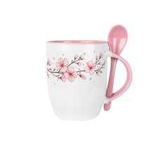Cherry blossom mug - spoon, set