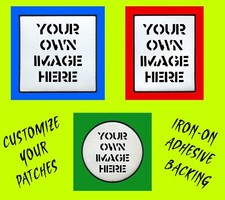 PATCHES CUSTOMIZE YOUR OWN IMAGES iron on adhesive backing punk rock metal goth