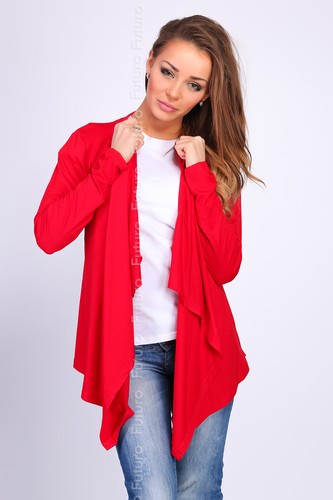 Blazer waterfall cardigan - cardigan, long