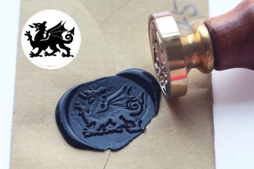 Welsh dragon wax - dragon, stamp