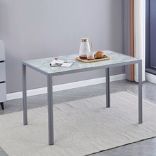 Grey Marble Effect Rectangular