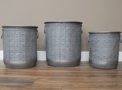 Set galvanised metal zinc - set,